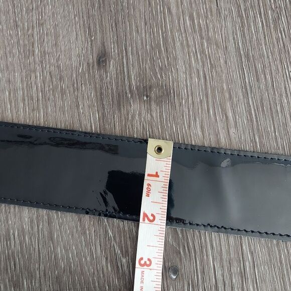 B-Low The Belt Black Patent Lether Belt- - Large main image 5